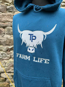 Ink Blue cow print hoodie
