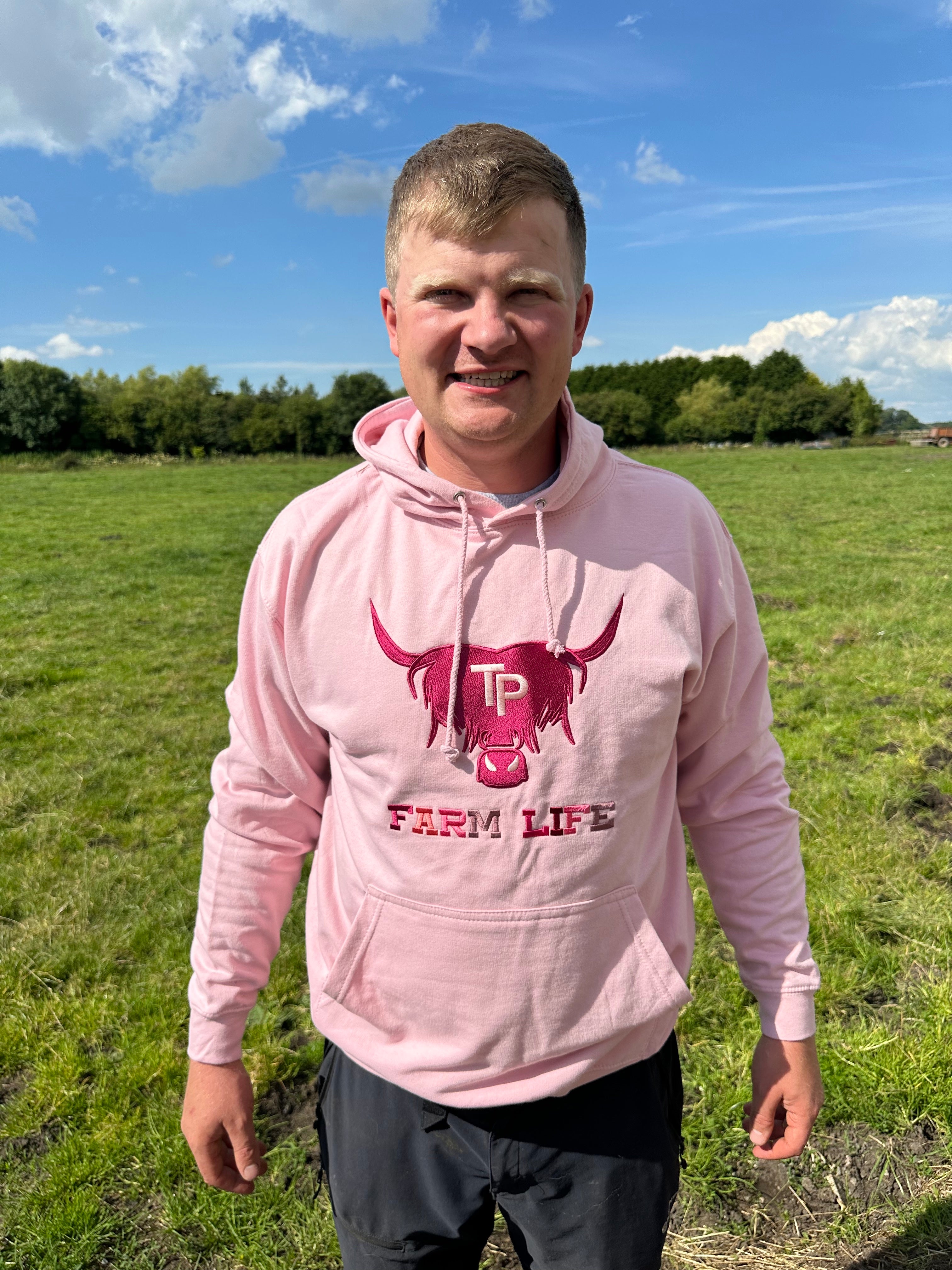 Light Pink multi-coloured hoodie