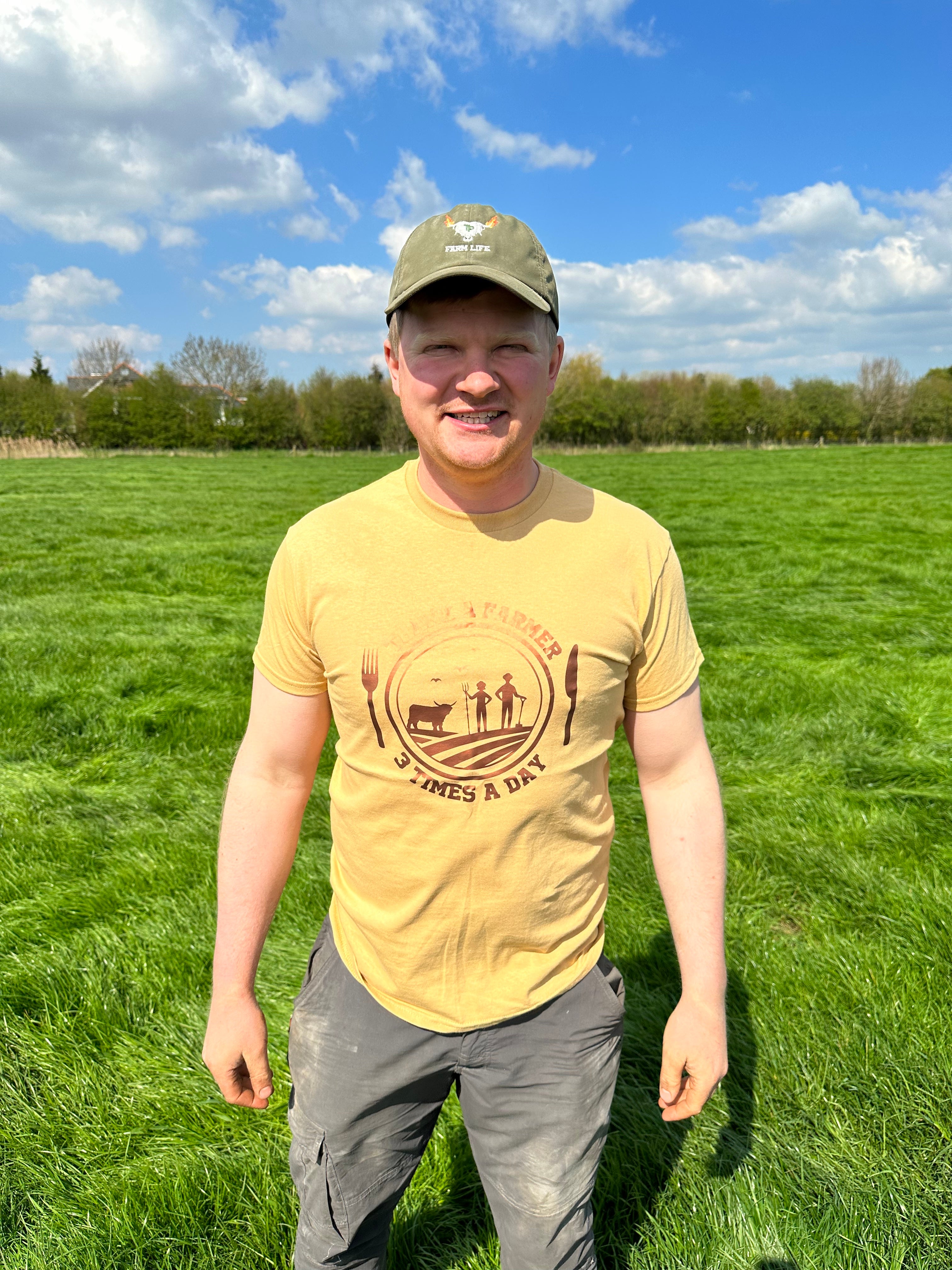 Gold T-Shirt 'THANK A FARMER'!